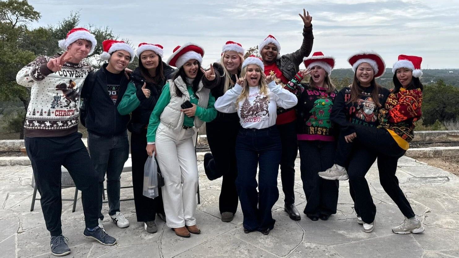 Team group photo at a company event
