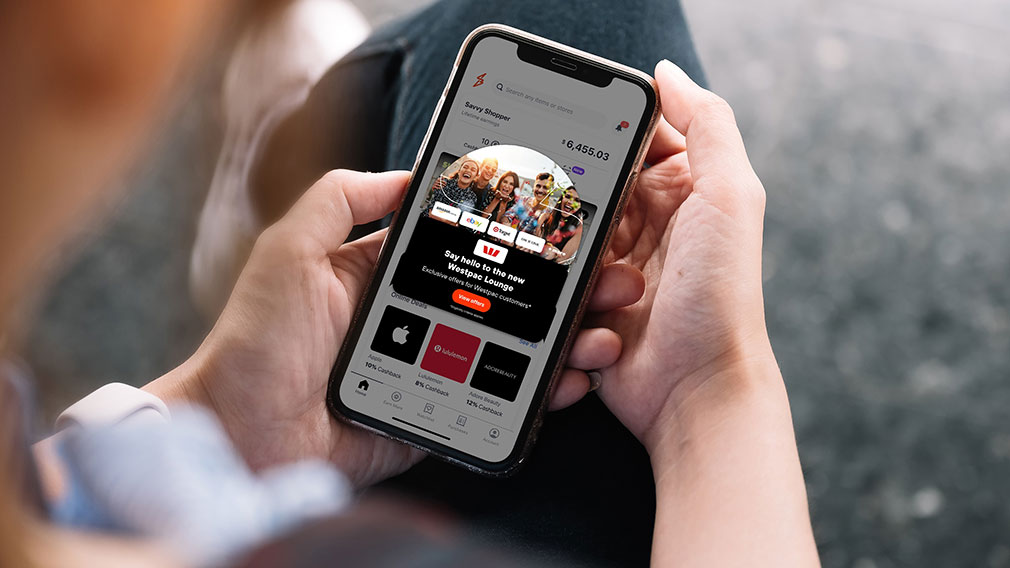 Westpac × ShopBack in-app experience